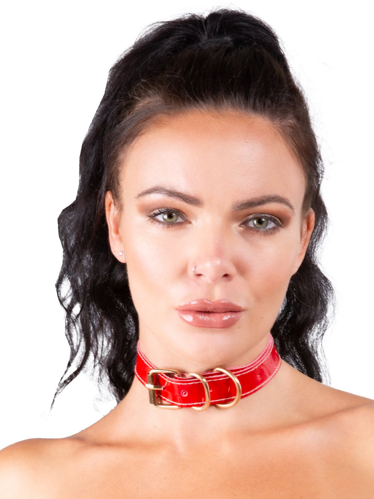 Splendour Patent Collar Red