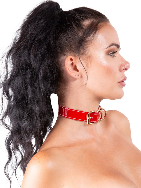 Splendour Patent Collar Red