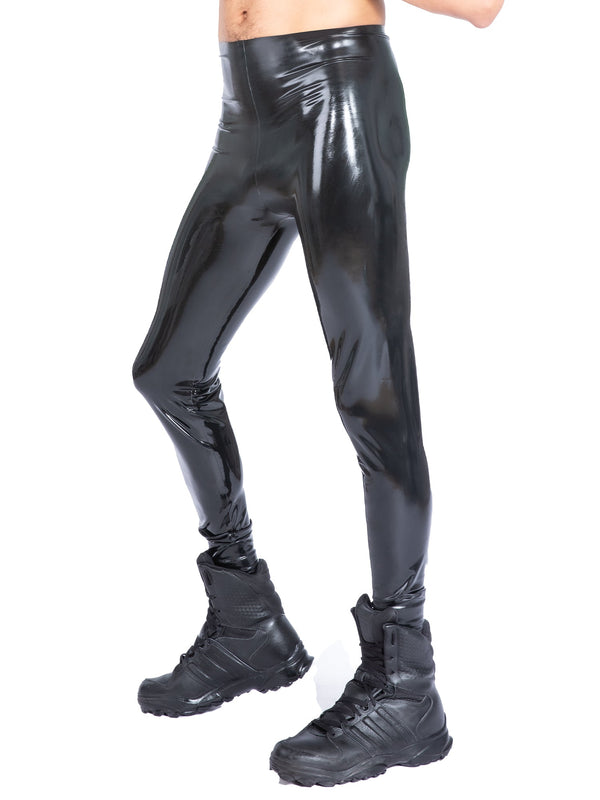 Black Latex Leggings Unisex