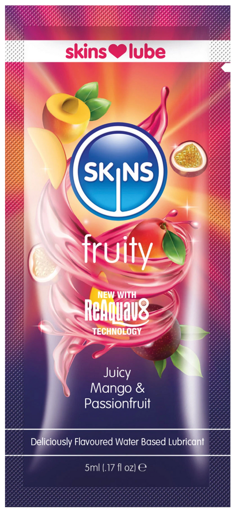 Skin Two UK Skins Mango & Passionfruit Water Based Lubricant - 5ml Foil Lubes & Oils