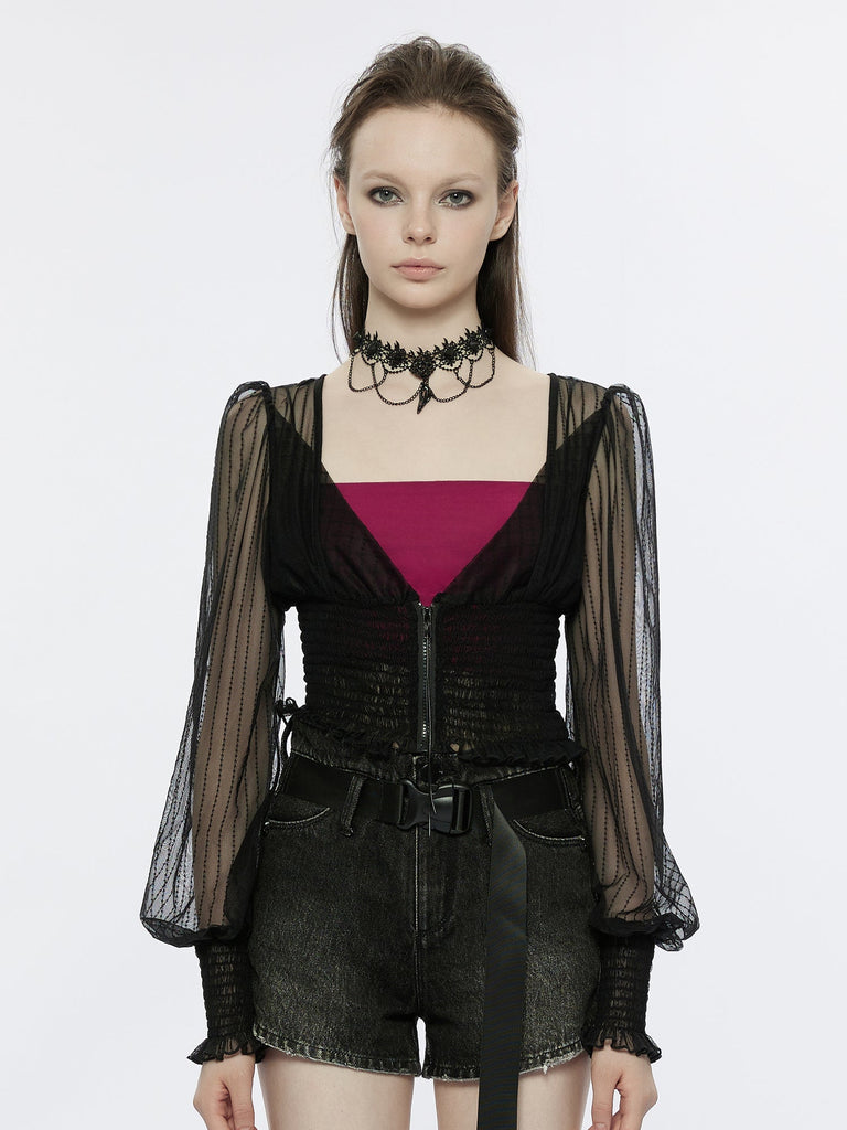 Cropped Sheer Top from Punk Rave