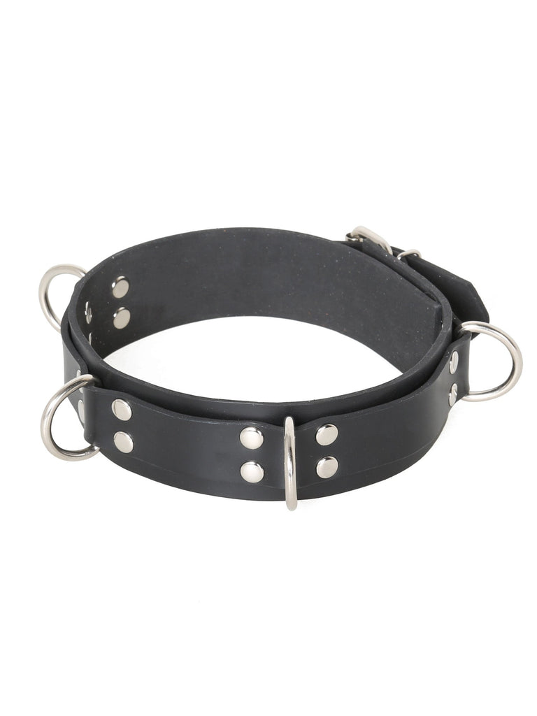 Skin Two UK HNRX ES Bondage Rubber Collar with 4 D-Rings Collar