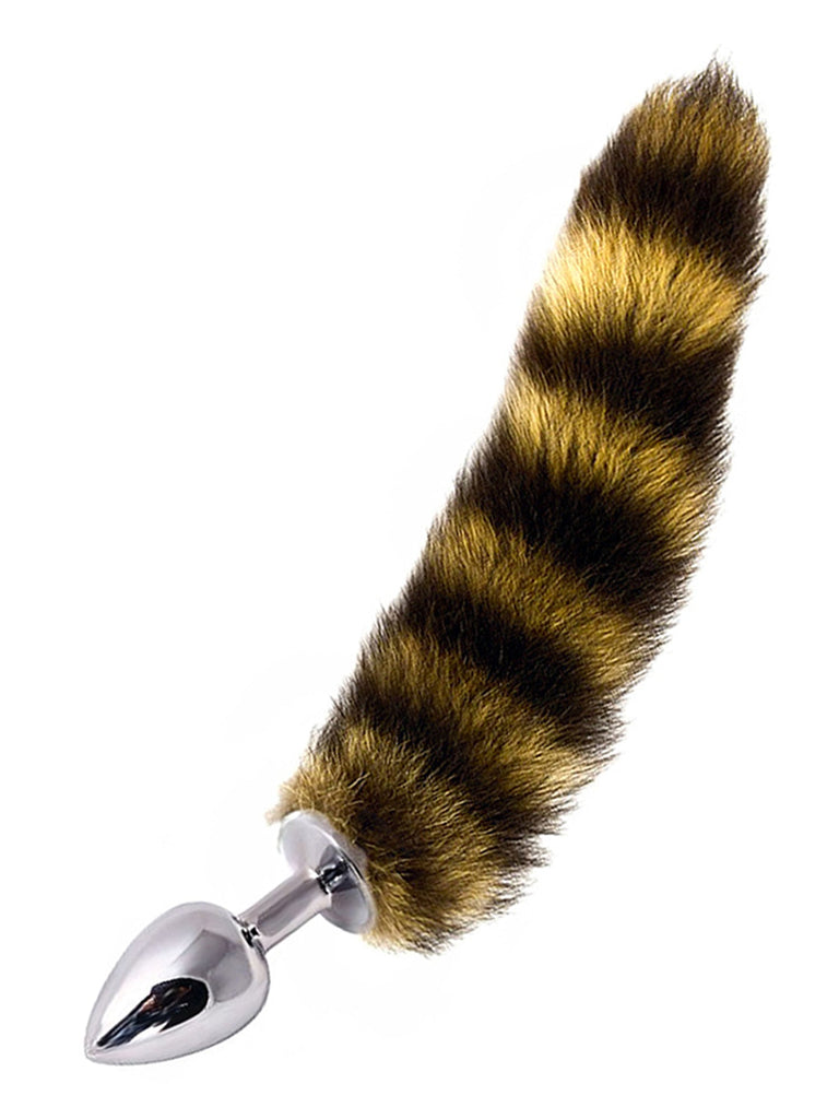 Skin Two UK Large Butt Plug Silver Stripe Tail Anal Toy