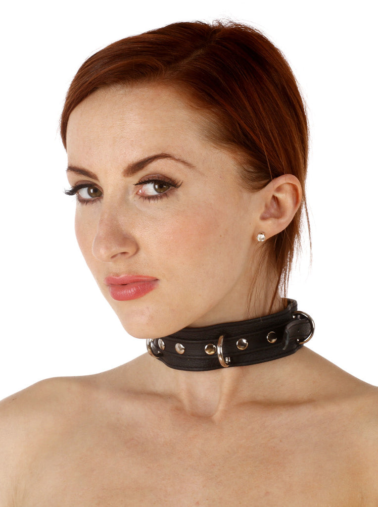 Skin Two UK Leather Collar with 3 D-Rings Collar