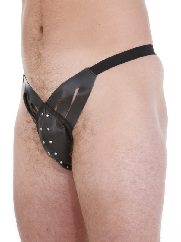 Skin Two UK Leather Studded Jock - One Size Briefs