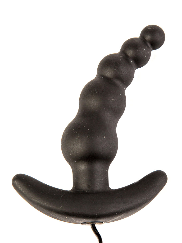Skin Two UK Love Beads Black Vibrating Butt Plug Anal Toy