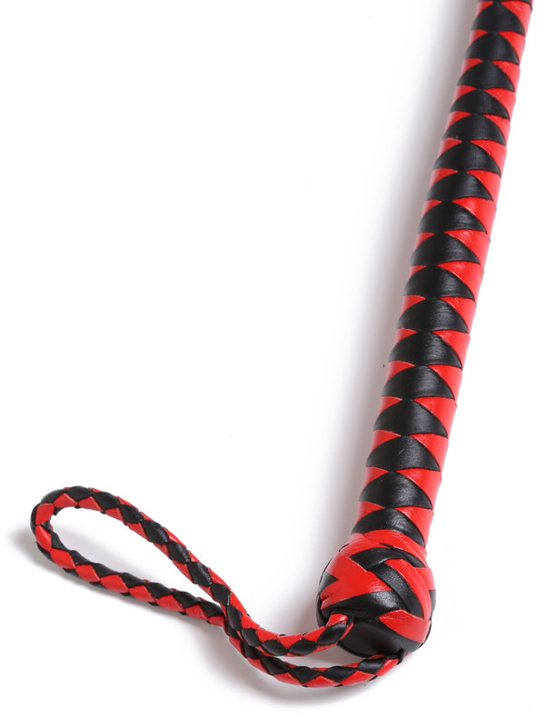 Skin Two UK Red & Black Braided Leather Hunter Whip Whip