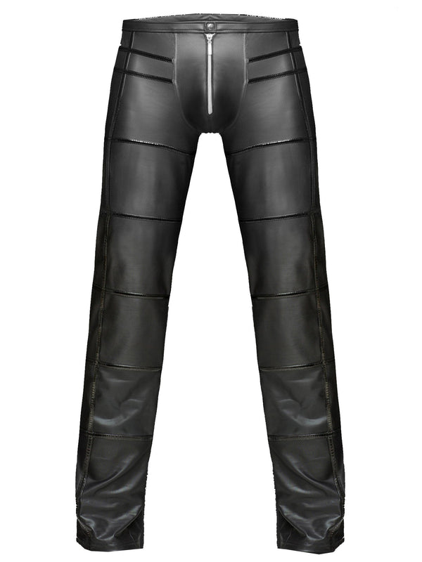Skin Two UK Wetlook Trousers with PVC Stripes Trousers