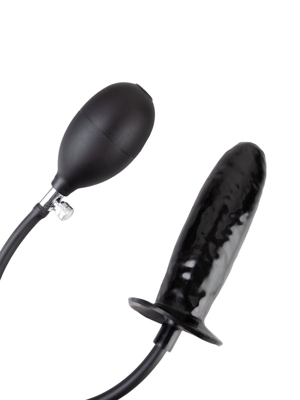 Skin Two UK Pump-Up Black Rubber Dildo Dildo