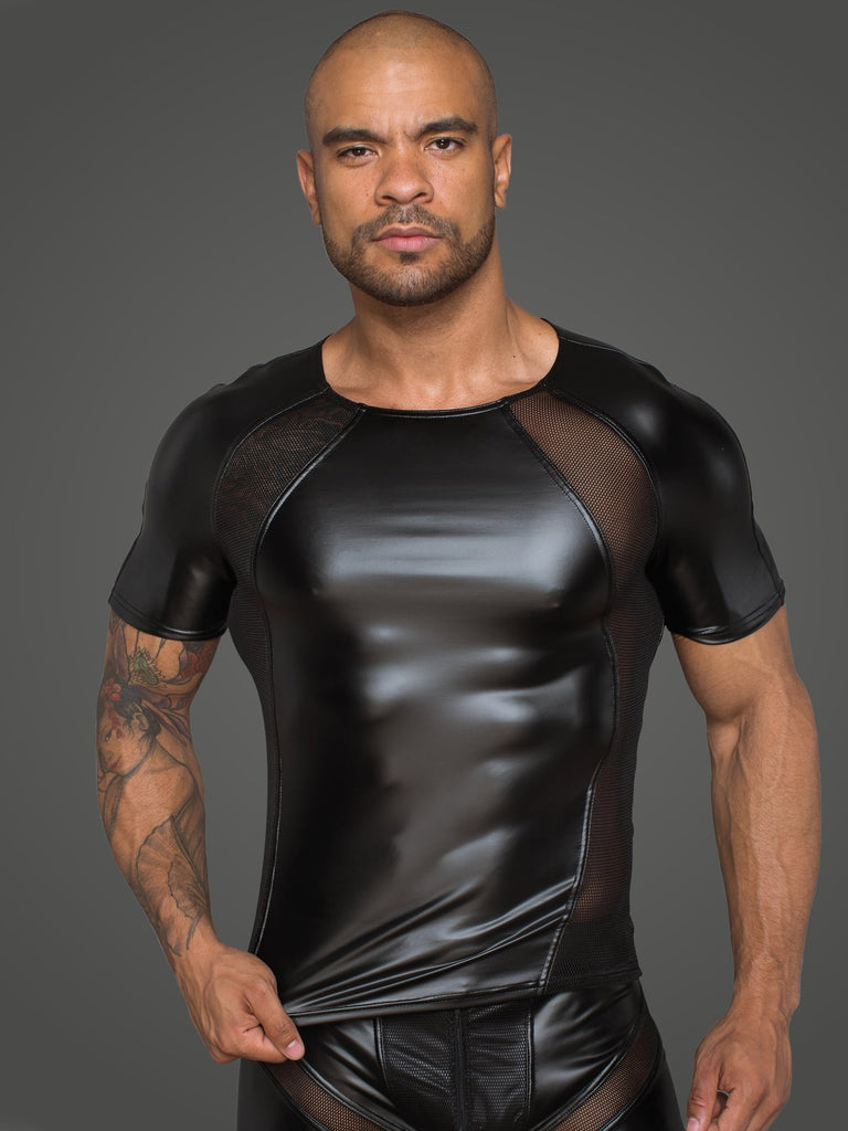 Skin Two UK Men's Powerwetlook T-Shirt With Net Inserts Top