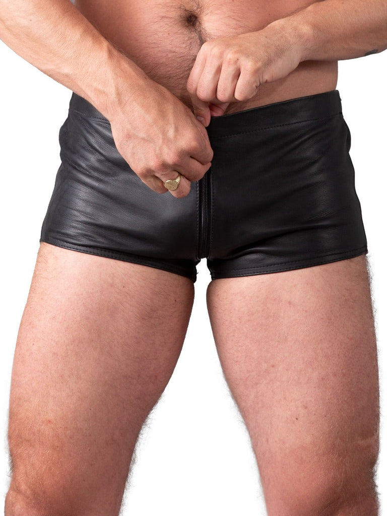 Skin Two UK Zip Leather Boxers Underwear