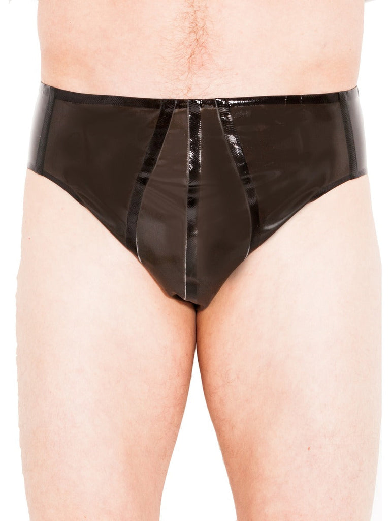 SkinTwo.com Rubber Panel Briefs S-T Black Size XL Clearance