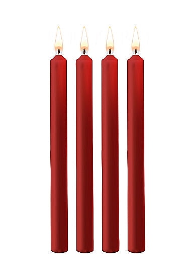 Skin Two UK Teasing Wax Candles - Large - 4 Pack - Paraffin - Red Enhancer
