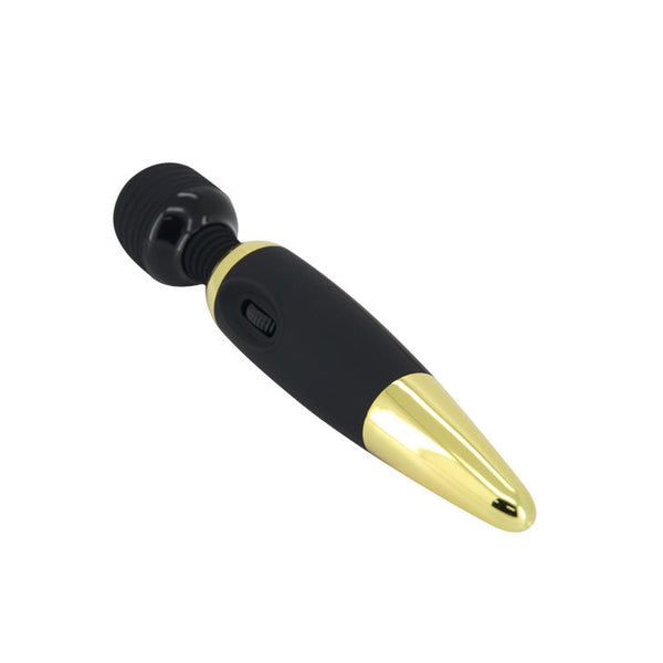 Skin Two UK Power Wand Vibrator - Black-Gold Vibrator